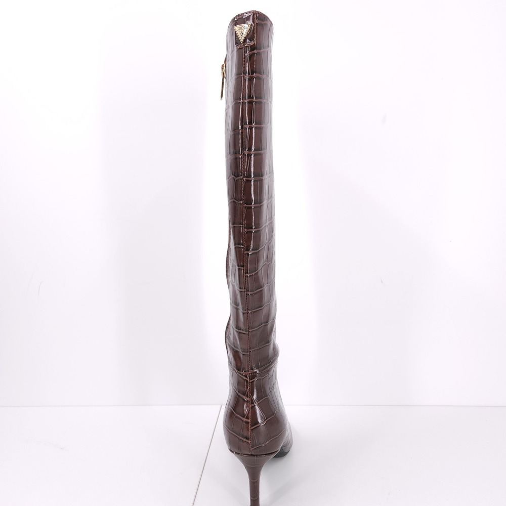 Guess Wayla Dark Brown Knee High Tall Pointed Toe Stiletto Boots Womens Size 8 M - Picture 3 of 15